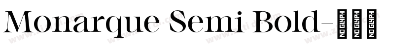 Monarque Semi Bold字体转换